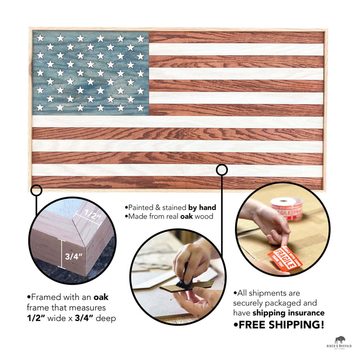 American Flag Wood Wall Art