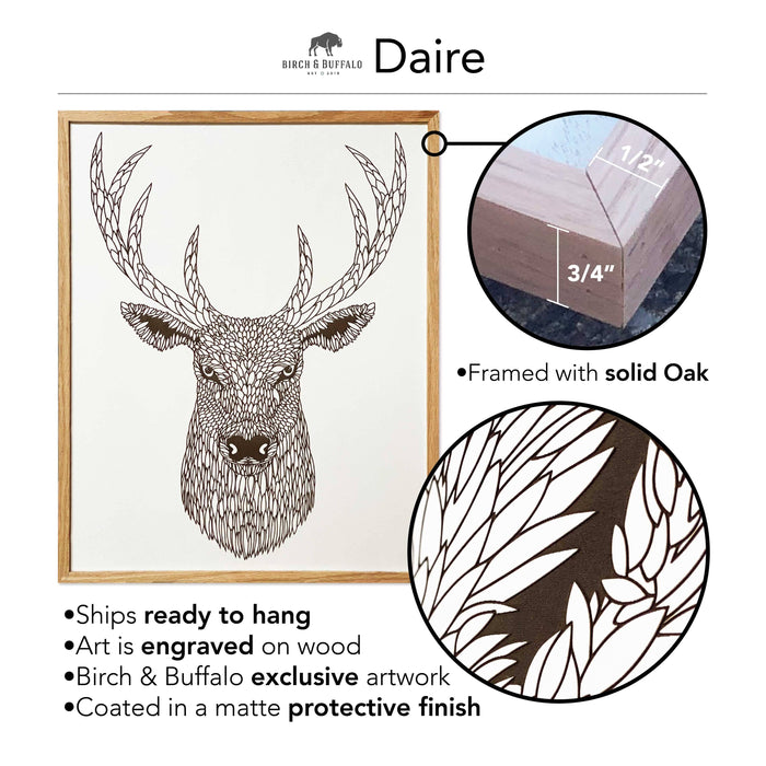 Daire Engraved Wood Wall Art